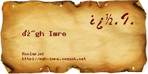 Ágh Imre névjegykártya